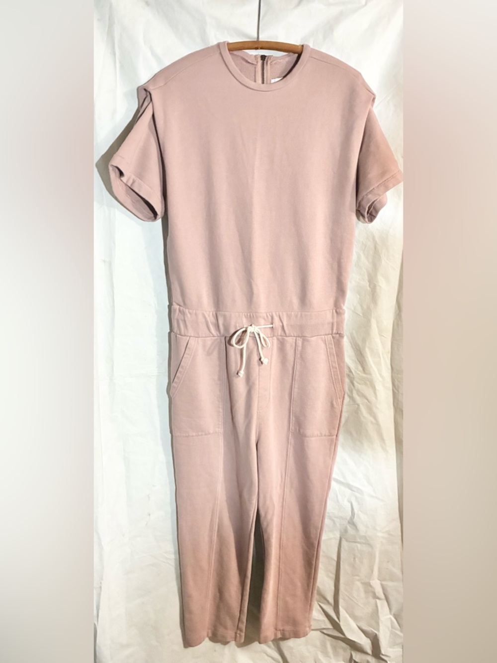 Pistola Rose Jumpsuit Sz S One Pc Romper Zip Up Pockets Comfy Stretch Knit